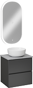Комплект мебели для ванной STWORKI Колдинг 60 MV-620786 подвесной цвет Антрацит