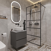 Комплект мебели для ванной STWORKI Колдинг 60 MV-620786 подвесной цвет Антрацит-2