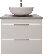 Тумба под раковину STWORKI Копенгаген 60 подвесная цвет Белый, Серый матовый