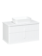 Тумба с раковиной STWORKI Молде 95 подвесная цвет Белый-2