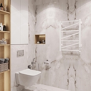 Электрический полотенцесушитель EWRIKA Пенелопа Z 80x50 цвет Белый матовый-3