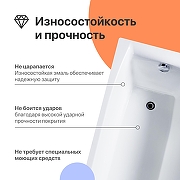 Чугунная ванна DIWO Архангельск 150х70 цвет Белый-4