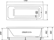 Акриловая ванна DIWO Элиста 170х70 Щ0000055167 цвет Белый-3