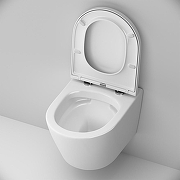Унитаз с инсталляцией DIWO AM.PM Sense C741701SC + DIWO 4501 с сиденьем Микролифт с клавишей смыва цвет Матовый черный-5