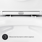 Унитаз с инсталляцией DIWO AM.PM Sense C741701SC + DIWO 4501 с сиденьем Микролифт с клавишей смыва цвет Матовый черный-10