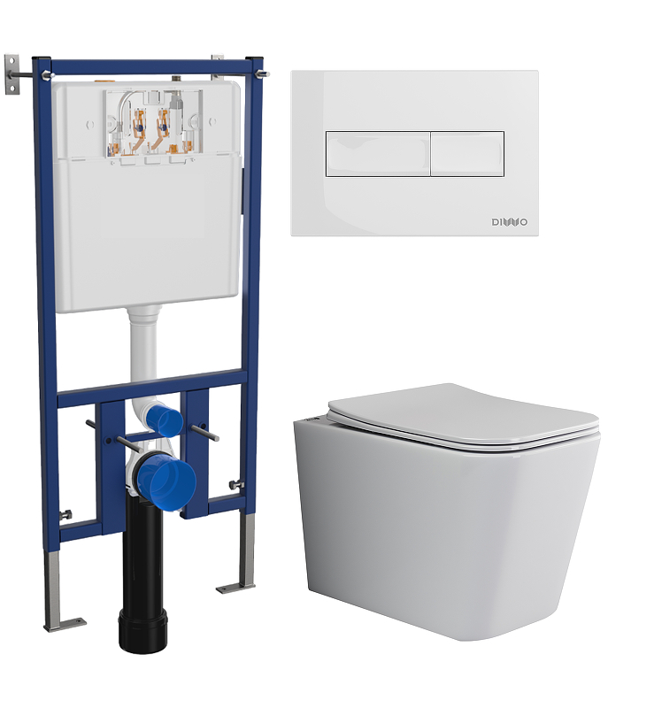 Унитаз с инсталляцией DIWO Ceramicanova Cubic CN1806 + DIWO 4501 