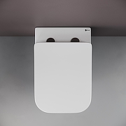 Унитаз с инсталляцией DIWO Ceramicanova Cubic CN1806 + DIWO 4501 с сиденьем Микролифт с клавишей смыва цвет Глянцевый белый-4