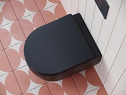 Комплект унитаза DIWO Ceramicanova Play CN3001MB с сиденьем с инсталляцией DIWO 4501 с клавишей смыва цвет Глянцевый белый-4