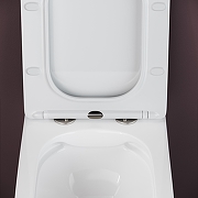 Комплект унитаза DIWO Ceramicanova Metric Rimless CN3007 с сиденьем с инсталляцией DIWO 4501 с клавишей смыва цвет Глянцевый белый-6