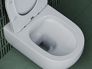 Комплект унитаза DIWO Ceramicanova Long CN3015 с сиденьем с инсталляцией DIWO 4501 с клавишей смыва цвет Глянцевый белый-5