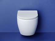 Комплект унитаза DIWO Ceramicanova Metropol CN4002T с сиденьем с инсталляцией DIWO 4501 с клавишей смыва цвет Глянцевый белый-1