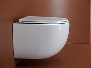 Комплект унитаза DIWO Ceramicanova UP Rimless CN4007 с сиденьем с инсталляцией DIWO 4501 с клавишей смыва цвет Глянцевый белый-3