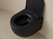 Унитаз с инсталляцией DIWO Ceramicanova UP Rimless CN4007MB + DIWO 4501 с сиденьем Микролифт с клавишей смыва цвет Глянцевый белый-4
