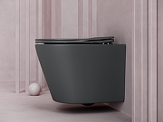 Комплект унитаза DIWO Ceramicanova Balearica Rimless CN6000MDH с сиденьем с инсталляцией DIWO 4501 с клавишей смыва цвет Глянцевый белый-3