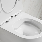 Комплект унитаза DIWO Ceramicanova Modena Rimless CN6063 с сиденьем с инсталляцией DIWO 4501 с клавишей смыва цвет Глянцевый белый-7