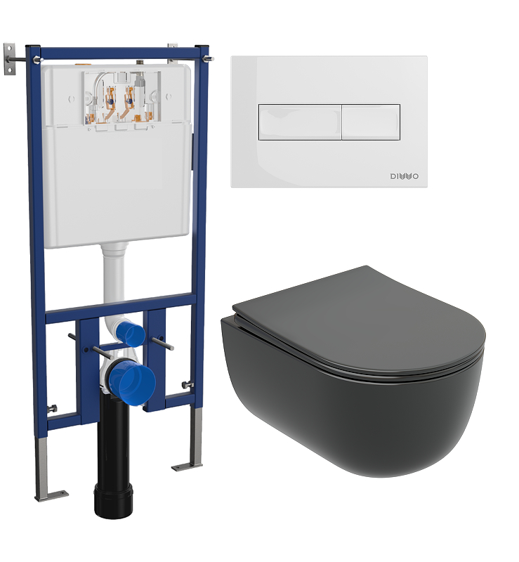 Унитаз с инсталляцией DIWO Ceramicanova Modena Rimless CN6063MDH + DIWO 4501 
