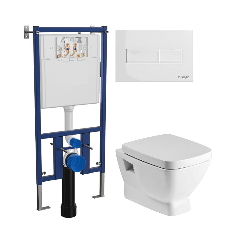 Комплект унитаза DIWO Santek Нео 1WH302423 с сиденьем с инсталляцией DIWO 4501 