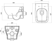 Комплект унитаза DIWO Santek Нео 1WH302423 с сиденьем с инсталляцией DIWO 4501 с клавишей смыва цвет Глянцевый белый-8