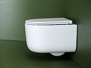 Комплект унитаза DIWO Ceramicanova Ulma CN4006T с сиденьем с инсталляцией DIWO 4501 с клавишей смыва цвет Глянцевый белый-5