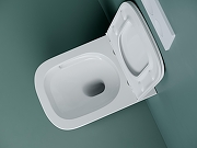 Комплект унитаза DIWO Ceramicanova Union CN4009T с сиденьем с инсталляцией DIWO 4501 с клавишей смыва цвет Глянцевый белый-5