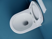 Комплект унитаза DIWO Ceramicanova Vogue CN4008T с сиденьем с инсталляцией DIWO 4501 с клавишей смыва цвет Глянцевый белый-3