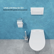 Комплект унитаза DIWO Анапа с сиденьем Микролифт с инсталляцией DIWO 4501 с клавишей смыва цвет Глянцевый белый-5