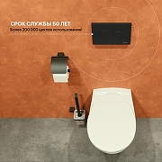 Комплект унитаза DIWO Анапа с сиденьем Микролифт с инсталляцией DIWO 4501 с клавишей смыва цвет Матовый черный-5