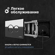 Комплект унитаза DIWO Анапа с сиденьем Микролифт с инсталляцией DIWO 4501 с клавишей смыва цвет Хром-6