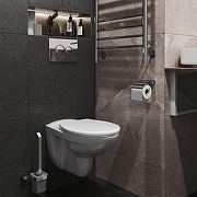 Комплект унитаза DIWO Анапа с сиденьем Микролифт с инсталляцией DIWO 4501 с клавишей смыва цвет Хром-8