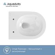 Комплект унитаза DIWO Aqueduto Cone Tornado CONT0110 с сиденьем с инсталляцией DIWO 4501 с клавишей смыва цвет Глянцевый белый-7