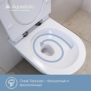 Комплект унитаза DIWO Aqueduto Cone Tornado CONT0110 с сиденьем с инсталляцией DIWO 4501 с клавишей смыва цвет Глянцевый белый-8