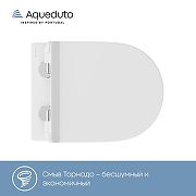 Унитаз с инсталляцией DIWO Aqueduto Cone Tornado CONT0110 + DIWO 4501 с сиденьем Микролифт с клавишей смыва цвет Матовый хром-5