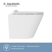 Унитаз с инсталляцией DIWO Aqueduto Cone Tornado CONT0110 + DIWO 4501 с сиденьем Микролифт с клавишей смыва цвет Матовый хром-6
