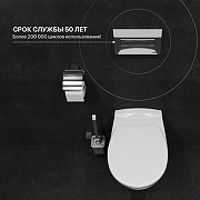 Комплект унитаза DIWO Анапа с сиденьем Микролифт с инсталляцией DIWO 4501 с клавишей смыва цвет Глянцевый хром-5