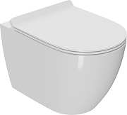 Комплект унитаза DIWO Bauedge Bau Dream с сиденьем с инсталляцией DIWO 4501 с клавишей смыва цвет Матовый черный-1