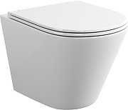 Комплект унитаза DIWO Bauedge Bau Nimb с сиденьем с инсталляцией DIWO 4501 с клавишей смыва цвет Глянцевый белый-4