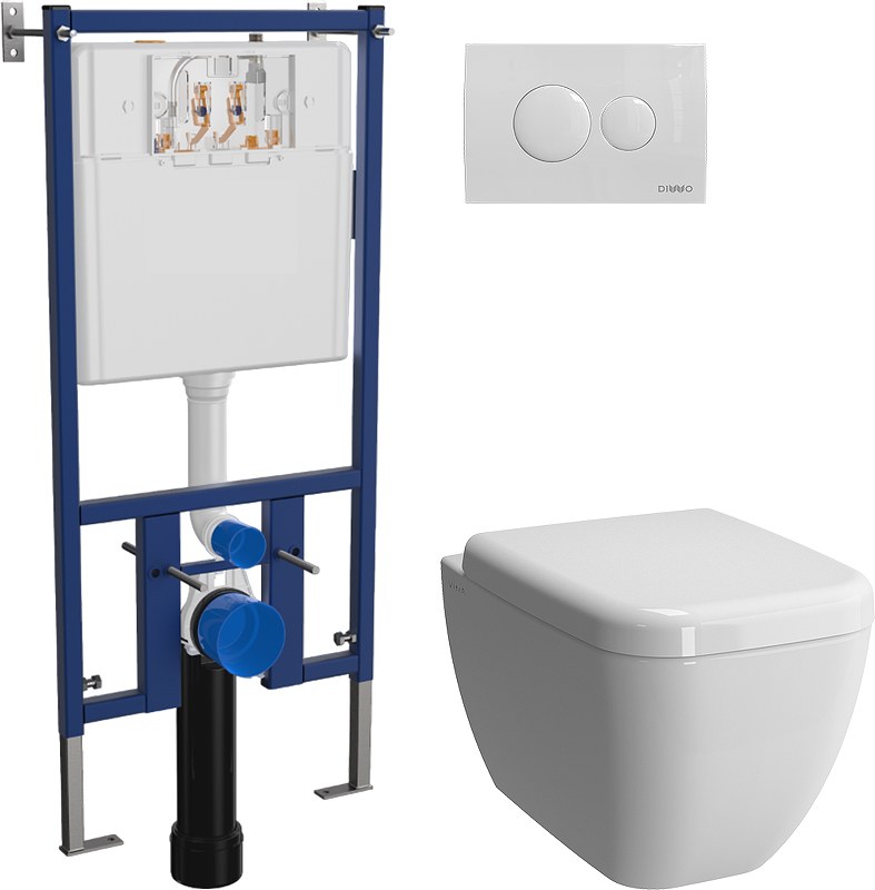 Комплект унитаза DIWO VitrA Shift 7742B003-0075 с сиденьем Микролифт с инсталляцией DIWO 4501 