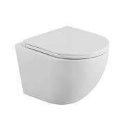 Комплект унитаза DIWO BelBagno Uno BB3105CHR/SC с сиденьем с инсталляцией DIWO 4501 с клавишей смыва цвет Глянцевый белый-5