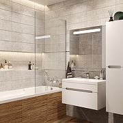 Комплект мебели для ванной DIWO Коломна 80 462695 подвесной цвет Глянцевый белый-2