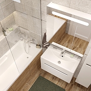 Комплект мебели для ванной DIWO Коломна 80 462695 подвесной цвет Глянцевый белый-3