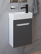 Тумба под раковину DIWO Архангельск 40 1108004 подвесная цвет Белый, Антрацит-1