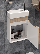 Тумба под раковину DIWO Архангельск 40 1108005 подвесная цвет Белый, Сонома-2