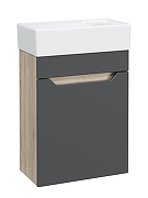 Тумба под раковину DIWO Архангельск 40 1108006 подвесная цвет Дуб сонома, Антрацит