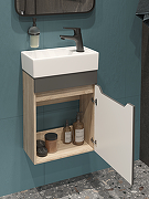 Тумба под раковину DIWO Архангельск 40 1108006 подвесная цвет Дуб сонома, Антрацит-2