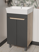 Тумба под раковину DIWO Архангельск 50 1108010 цвет Дуб сонома, Антрацит