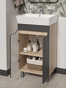 Тумба под раковину DIWO Архангельск 50 1108010 цвет Дуб сонома, Антрацит-1