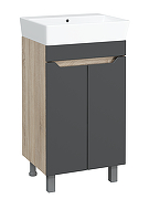 Тумба под раковину DIWO Архангельск 50 1108010 цвет Дуб сонома, Антрацит-2