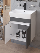 Тумба под раковину DIWO Архангельск 50 1108012 подвесная цвет Белый, Антрацит-1