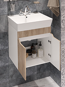 Тумба под раковину DIWO Архангельск 50 1108013 подвесная цвет Белый, Сонома-2