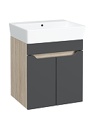 Тумба под раковину DIWO Архангельск 50 1108014 подвесная цвет Дуб сонома, Антрацит